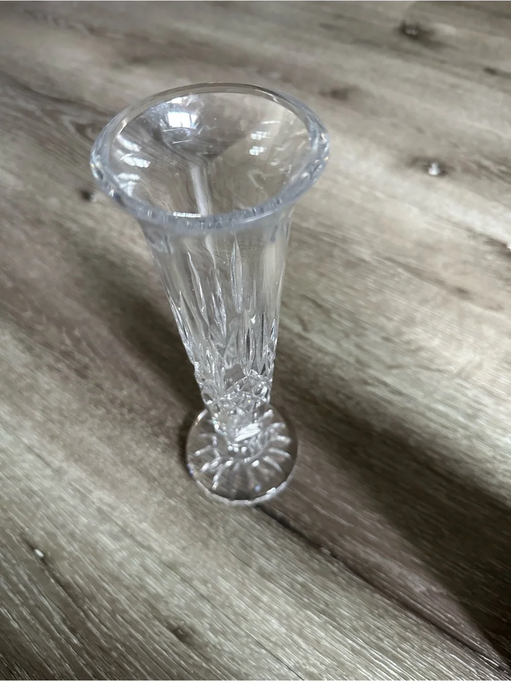 Macy's Clear Cut Crystal Bud Vase